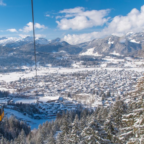 Overzicht Oberstdorf vanaf gondel