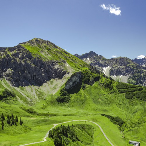 Bergen van Kleinwalsertal in de zomer